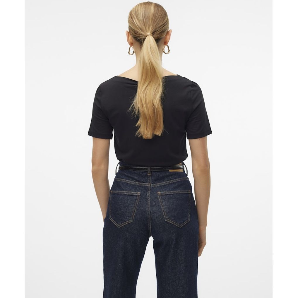 VERO MODA Palaidinės moterims, Juoda, VMPANDA MODAL S/S TO 3