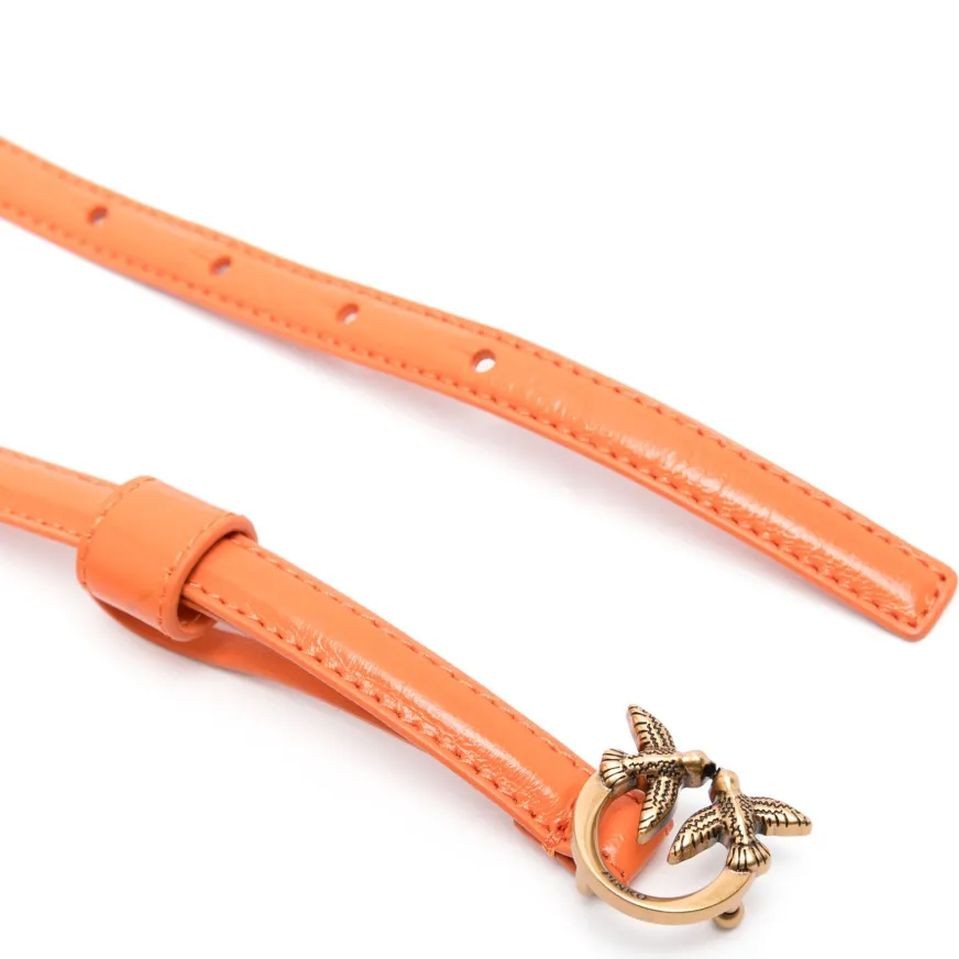 PINKO Diržas moterims, Oranžinė, Love berry belt 2