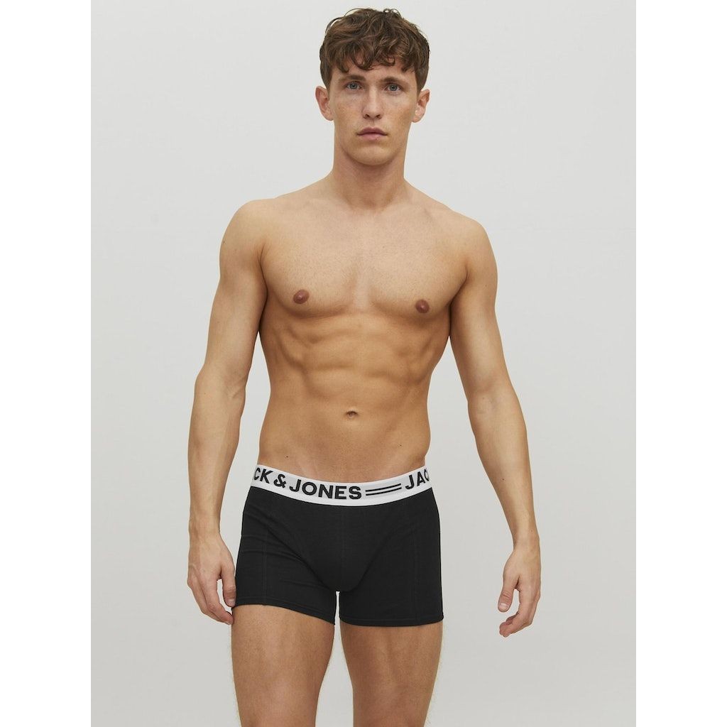 JACK & JONES Ilginti apatiniai vyrams, Juoda, SENSE TRUNKS 3-PACK NOOS 8