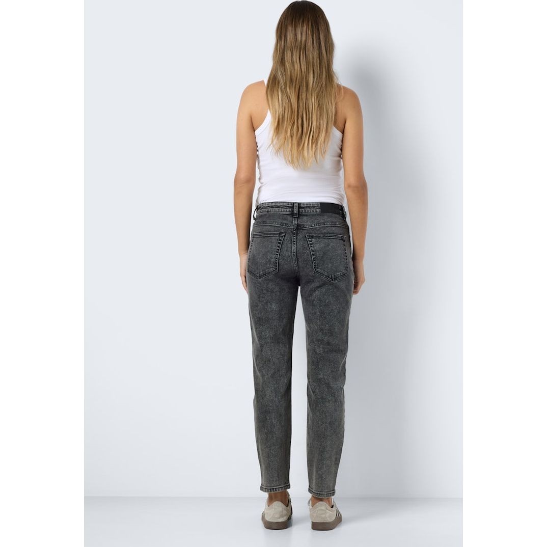 NOISY MAY Slim džinsai moterims, Pilka, Moni straight ank acid 3