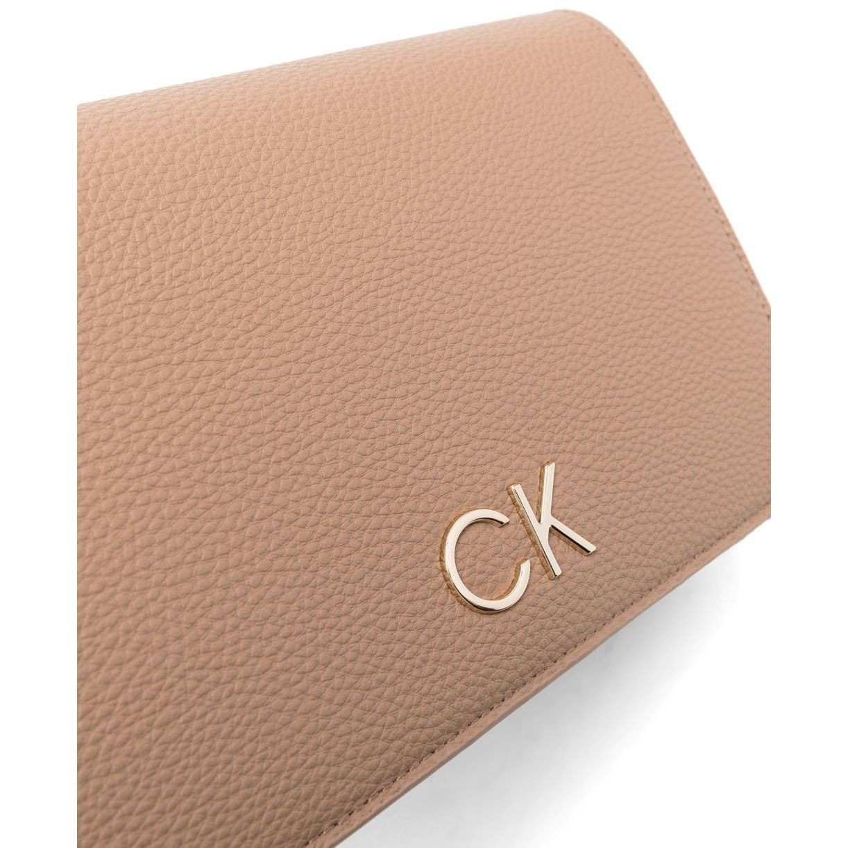 CALVIN KLEIN Rankinė per petį moterims, Ruda, Re-lock shoulder bag flap 3