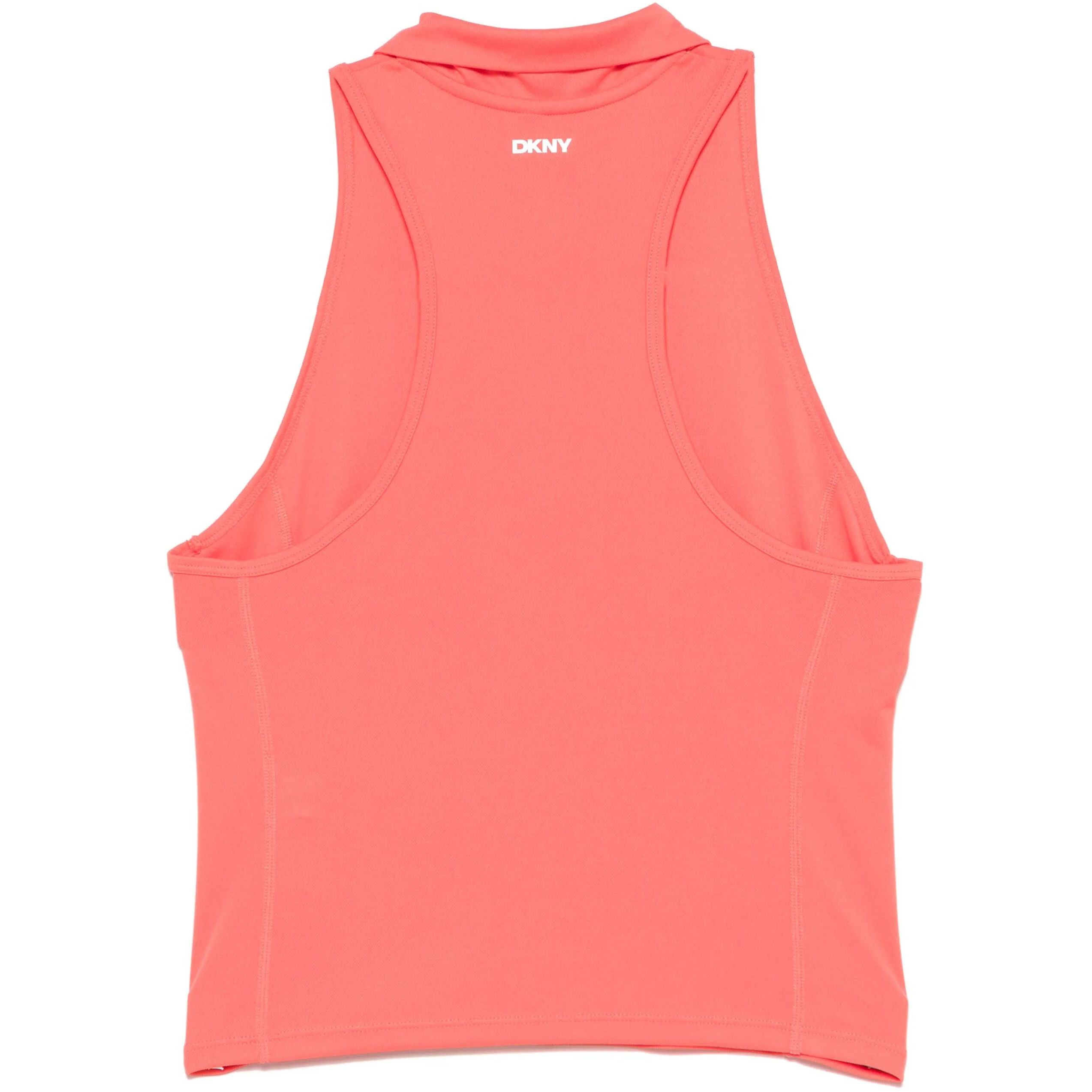 DKNY Marškiniai be rankovių moterims, Rožinė, Racerback polo tank 2