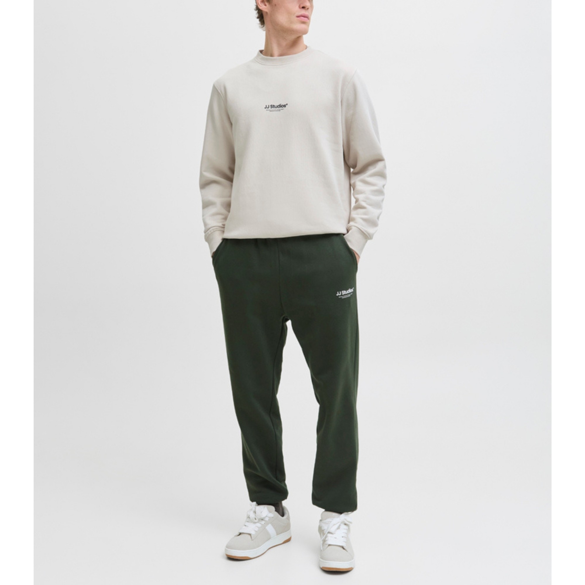 JACK & JONES Megztinis vyrams, Smėlio, Soho sweat crew neck 3