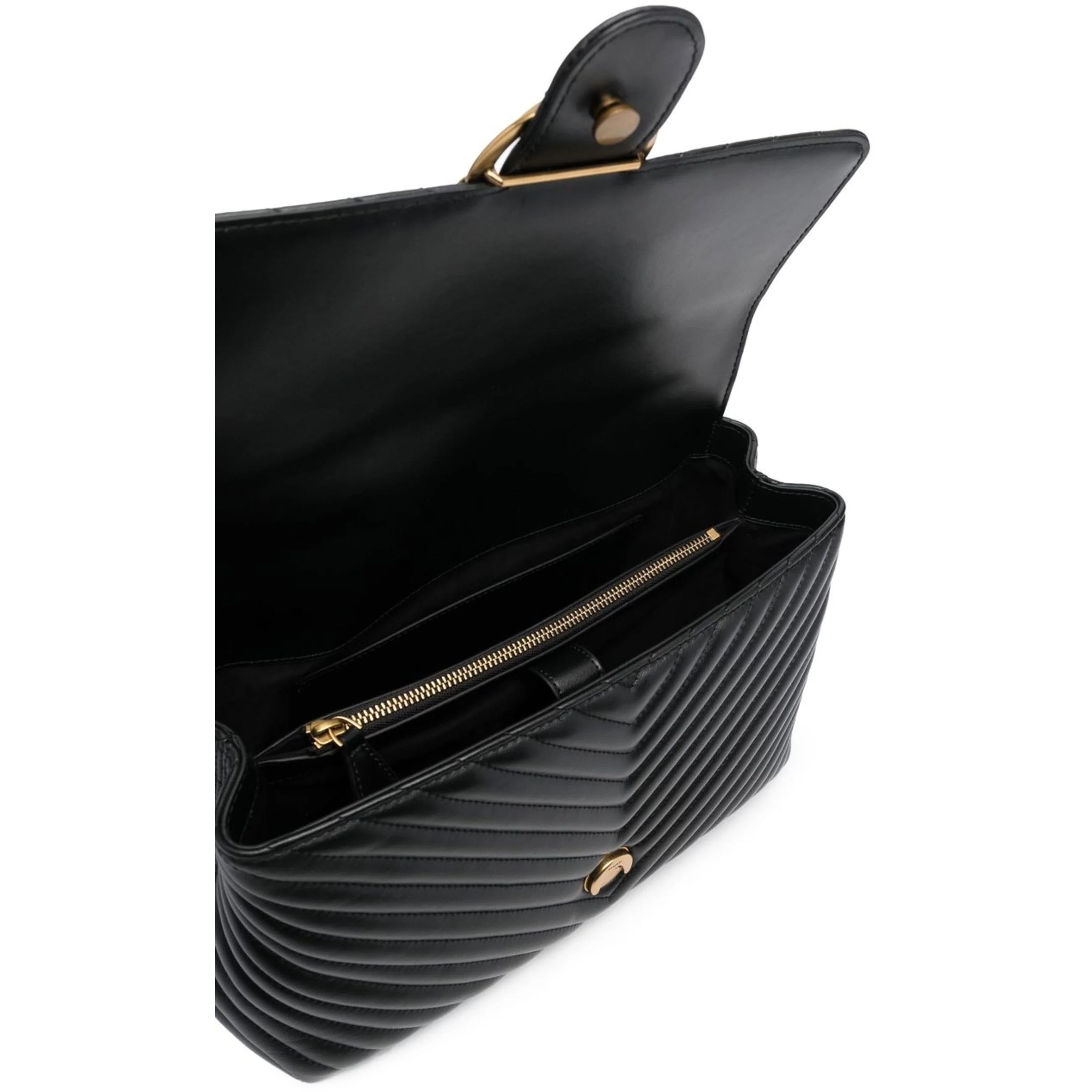 PINKO Pirkinių krepšys moterims, Juoda, Love tote bag 4