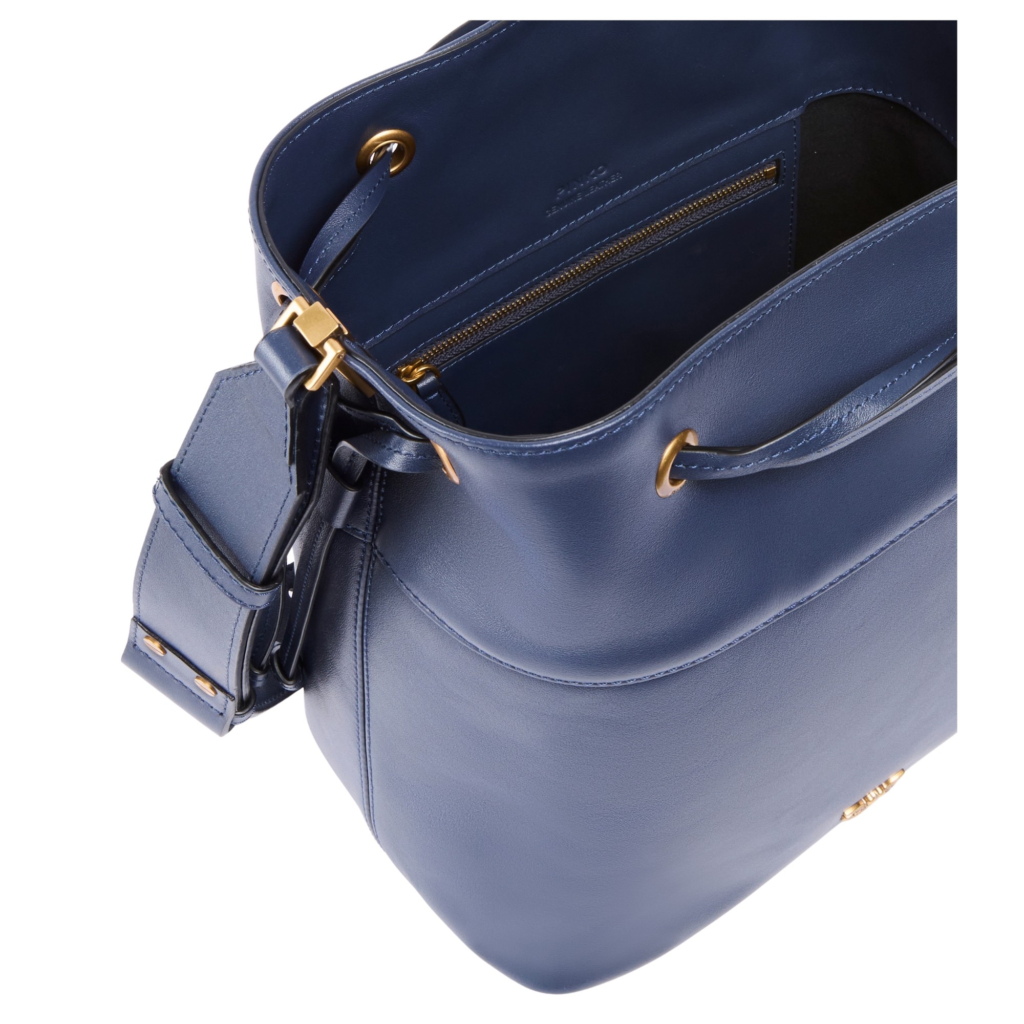 PINKO Rankinė per petį moterims, Mėlyna, Secchiello classic bag 4