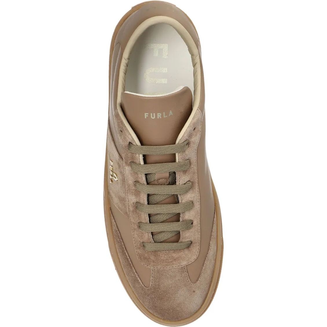 FURLA Laisvalaikio bateliai moterims, Smėlio, Furla enjoy lace-up sneaker 4