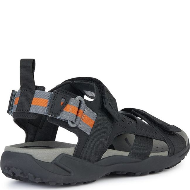 GEOX Basutės vyrams, Juoda, Terreno grip sandals 4