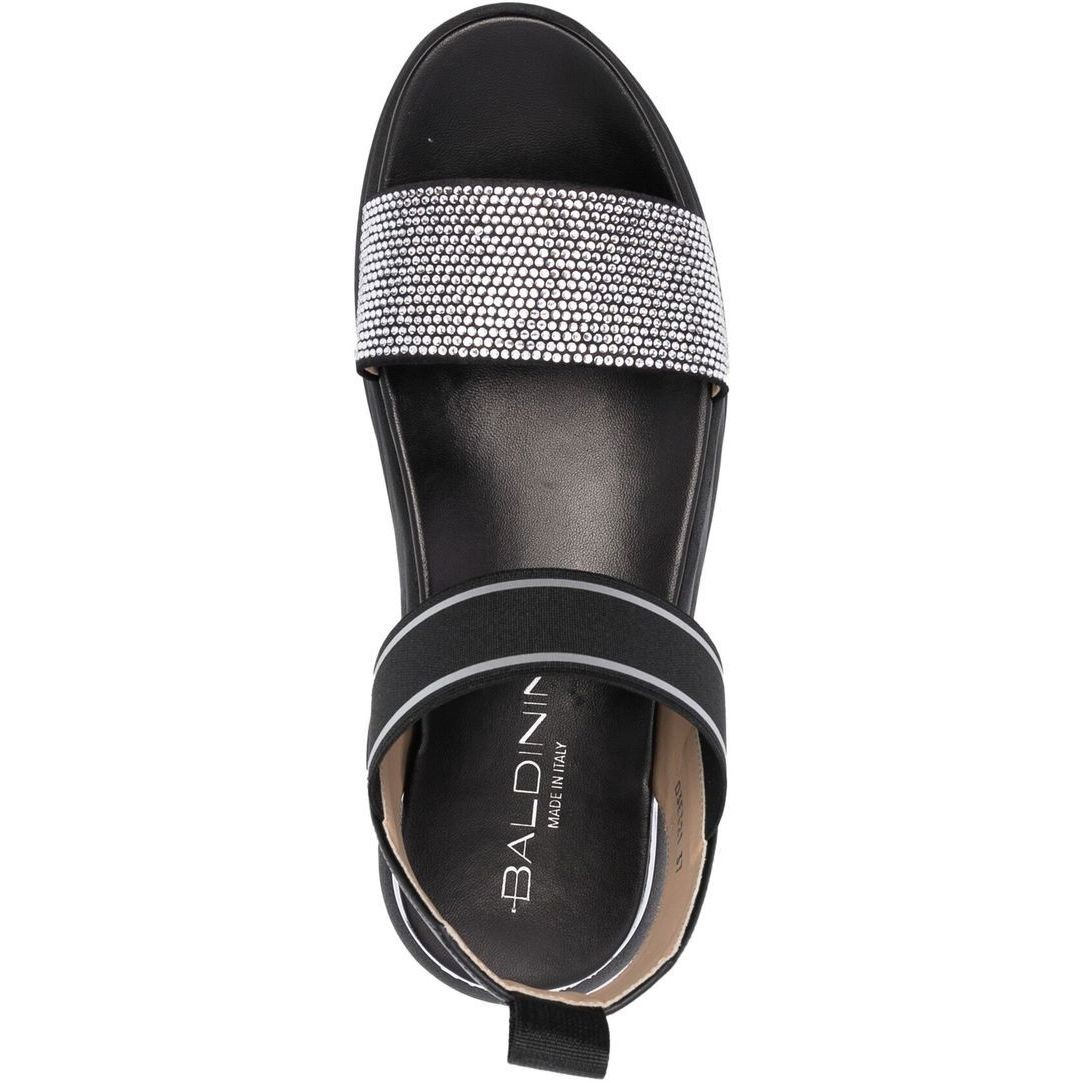 BALDININI Basutės moterims, Juoda, Flat woman sandals 4