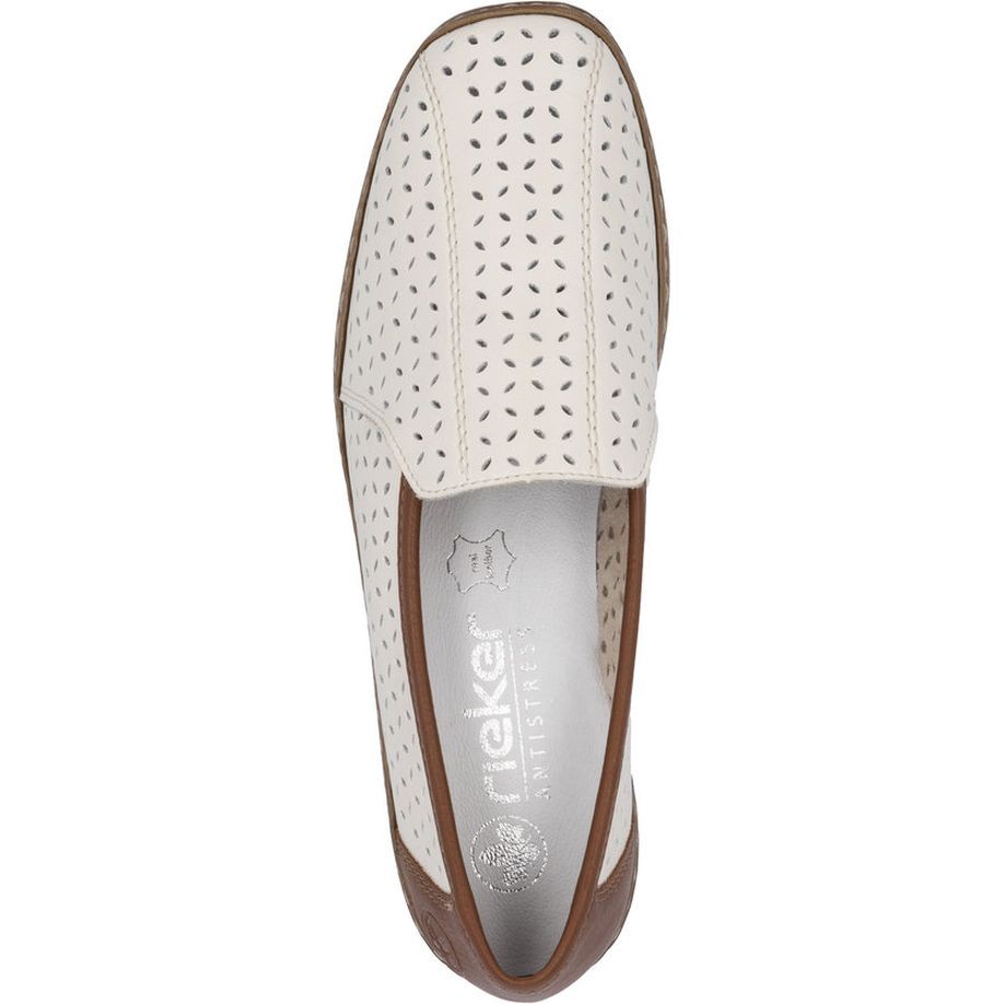 RIEKER Loaferiai moterims, Balta, Slipper 5