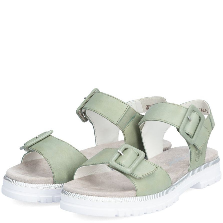 RIEKER Basutės moterims, Žalia, SANDALS 10