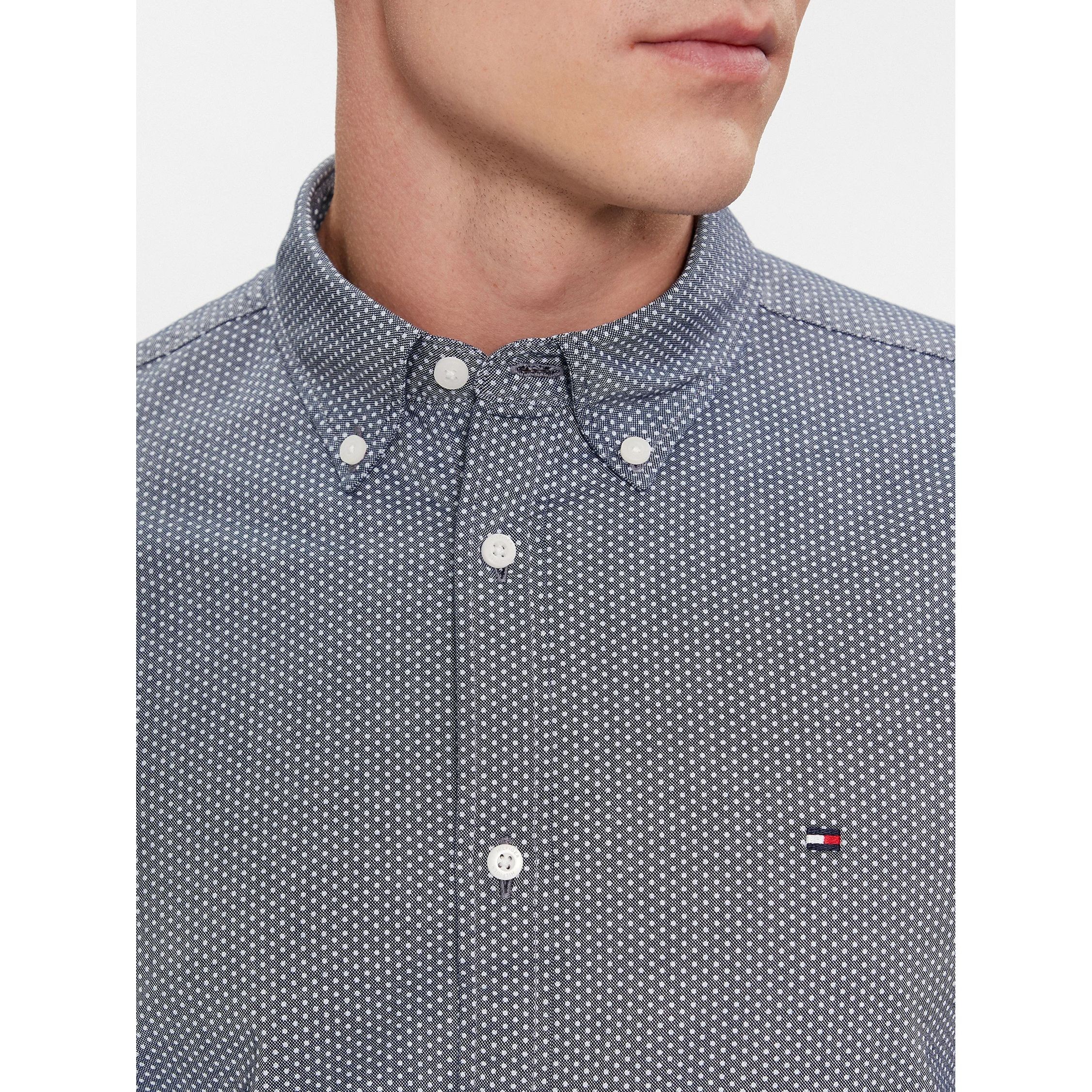 TOMMY HILFIGER Marškiniai ilgomis rankovėmis vyrams, Mėlyna, Oxford polka dot prt sf shirt 3