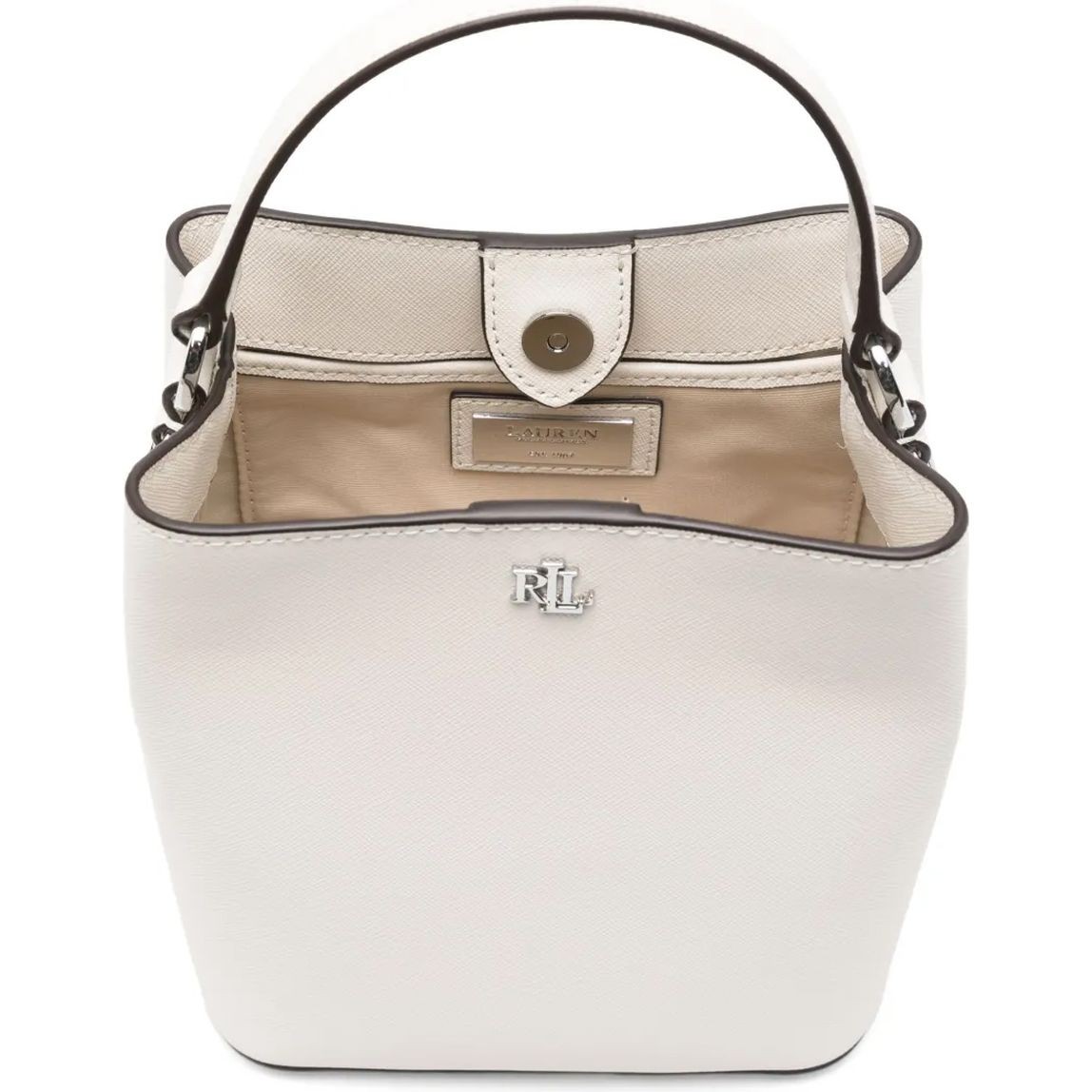 LAUREN RALPH LAUREN Rankinė per petį moterims, Balta, Reese sm bkt bucket bag small 4