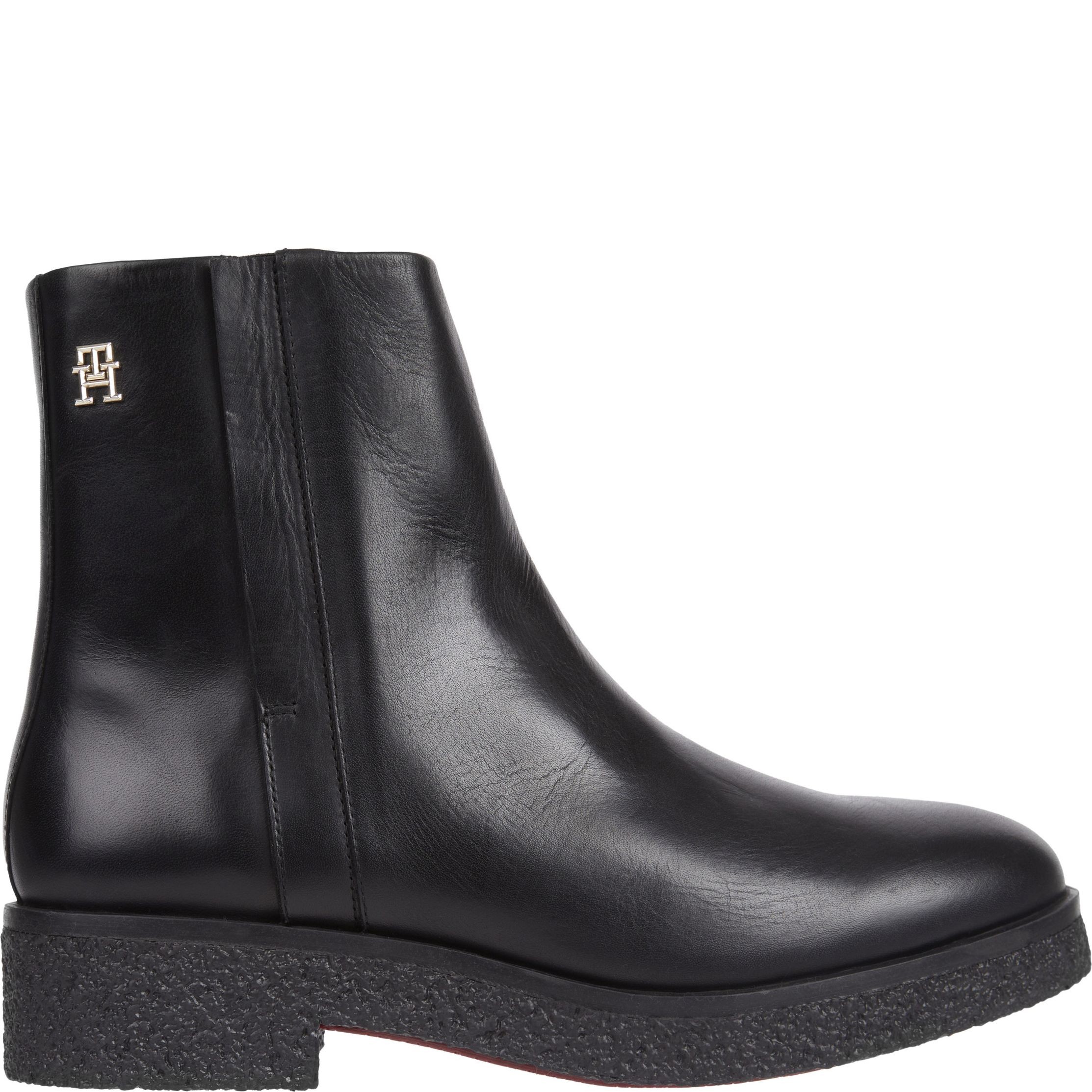 TOMMY HILFIGER Aulinukai moterims, Juoda, Crepe look ankle boot 2
