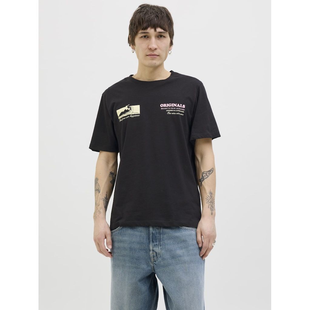 JACK & JONES Marškinėliai vyrams, Juoda, Star tee 2