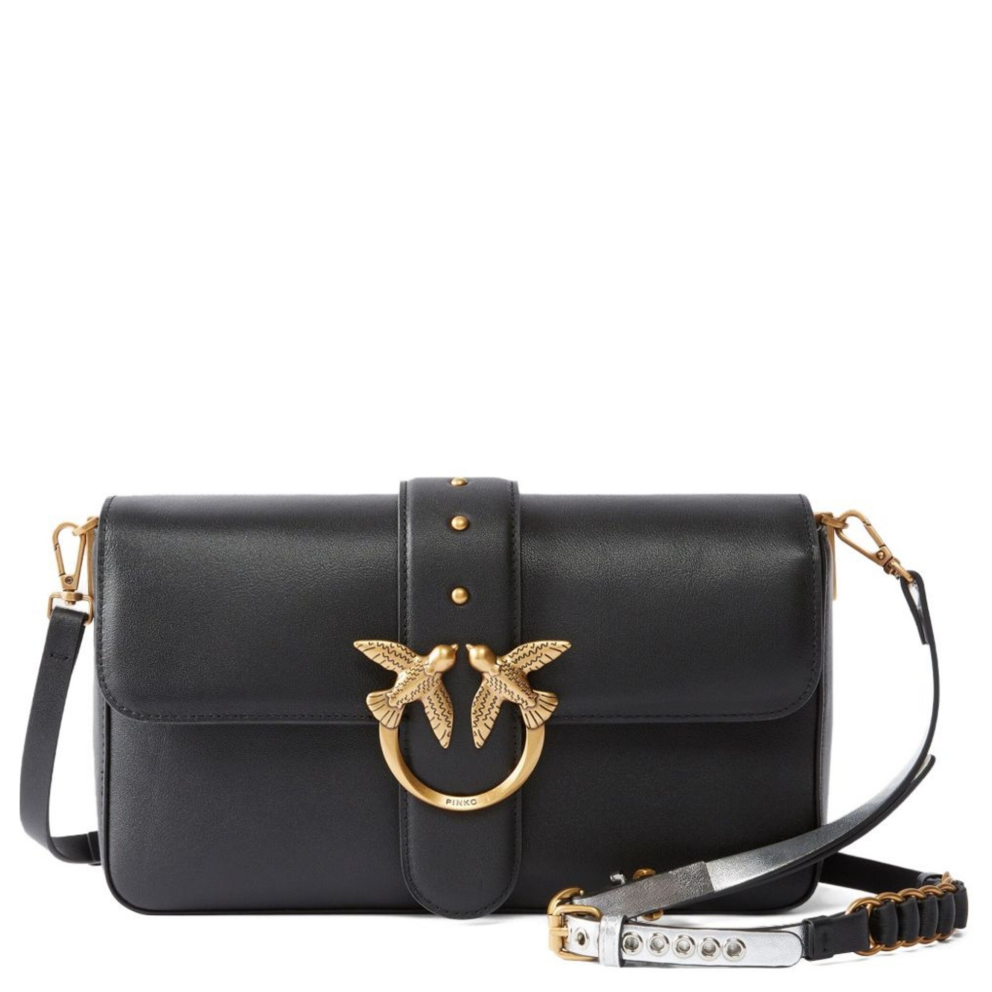PINKO Rankinė per petį moterims, Juoda, Love one classic slouchy mb+ch 1