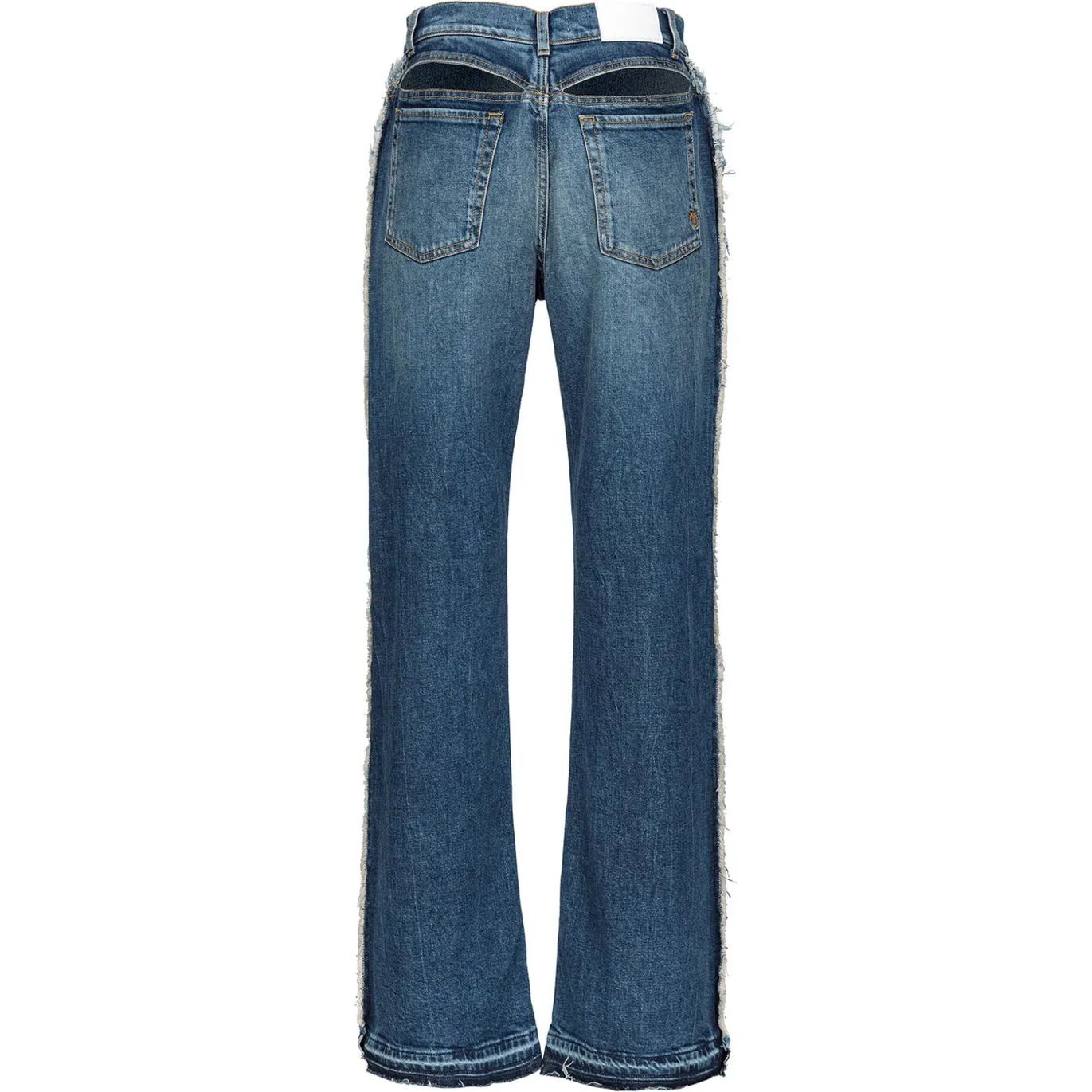PINKO Platūs džinsai moterims, Mėlyna, Wide-leg jeans with cut-out 2