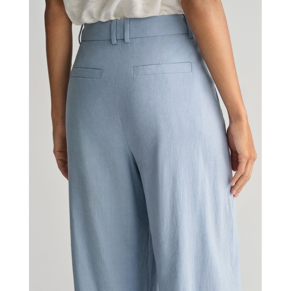 GANT Kelnės moterims, Mėlyna, REL STRETCH LINEN TAILORED 4