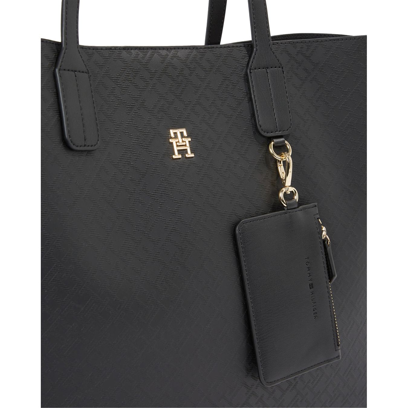 TOMMY HILFIGER Pirkinių krepšys moterims, Juoda, Distinct tote 4