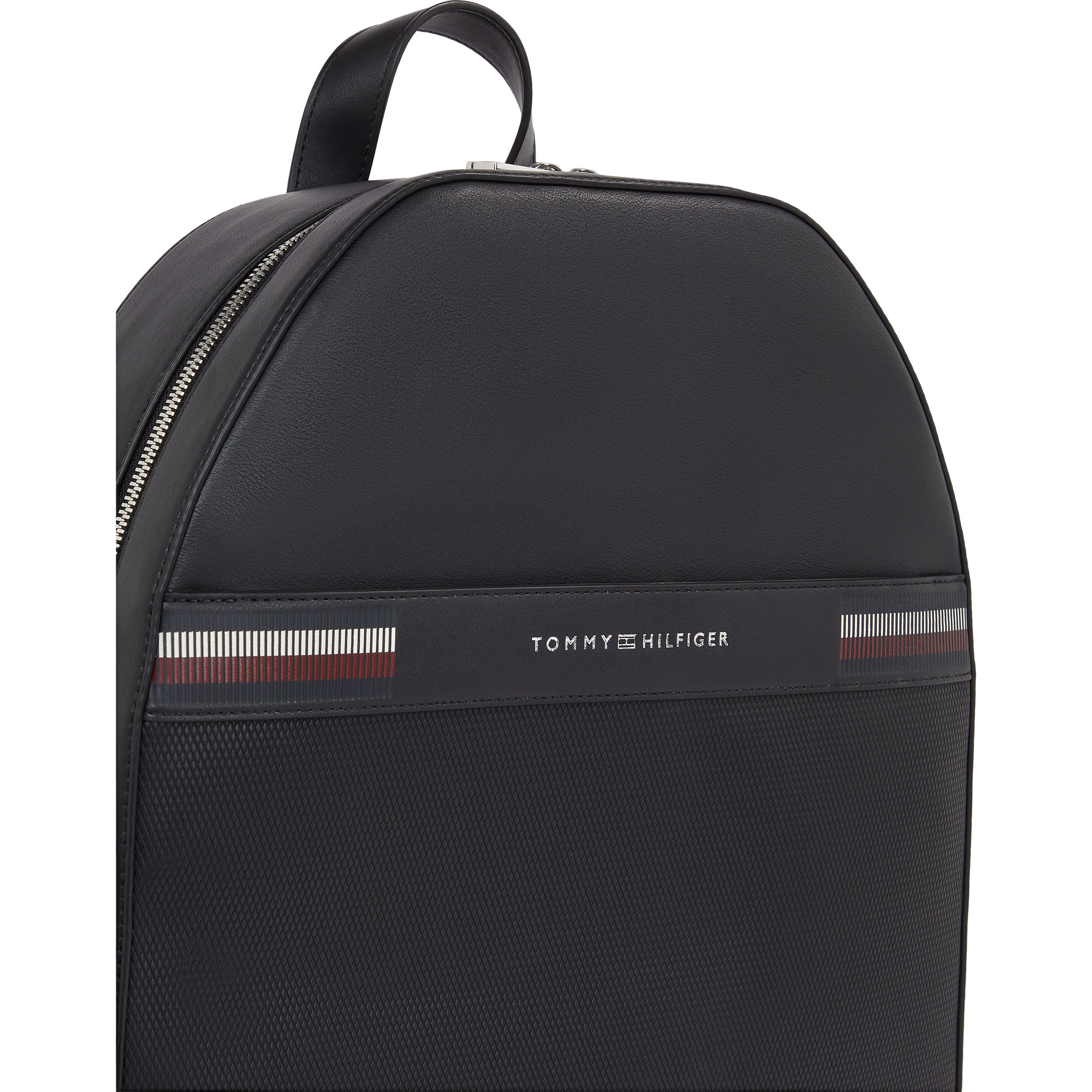 TOMMY HILFIGER Kuprinė vyrams, Juoda, Corp texture dome backpack 3