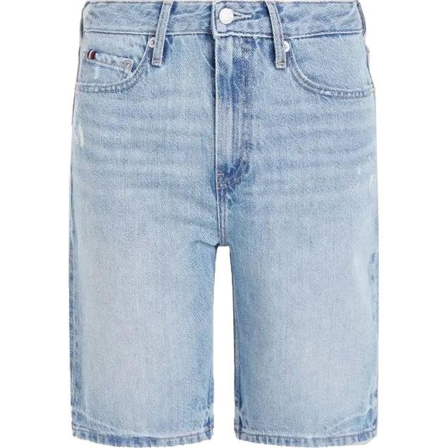 TOMMY HILFIGER Šortai moterims, Mėlyna, Dnm slim short hw ash wrn 1