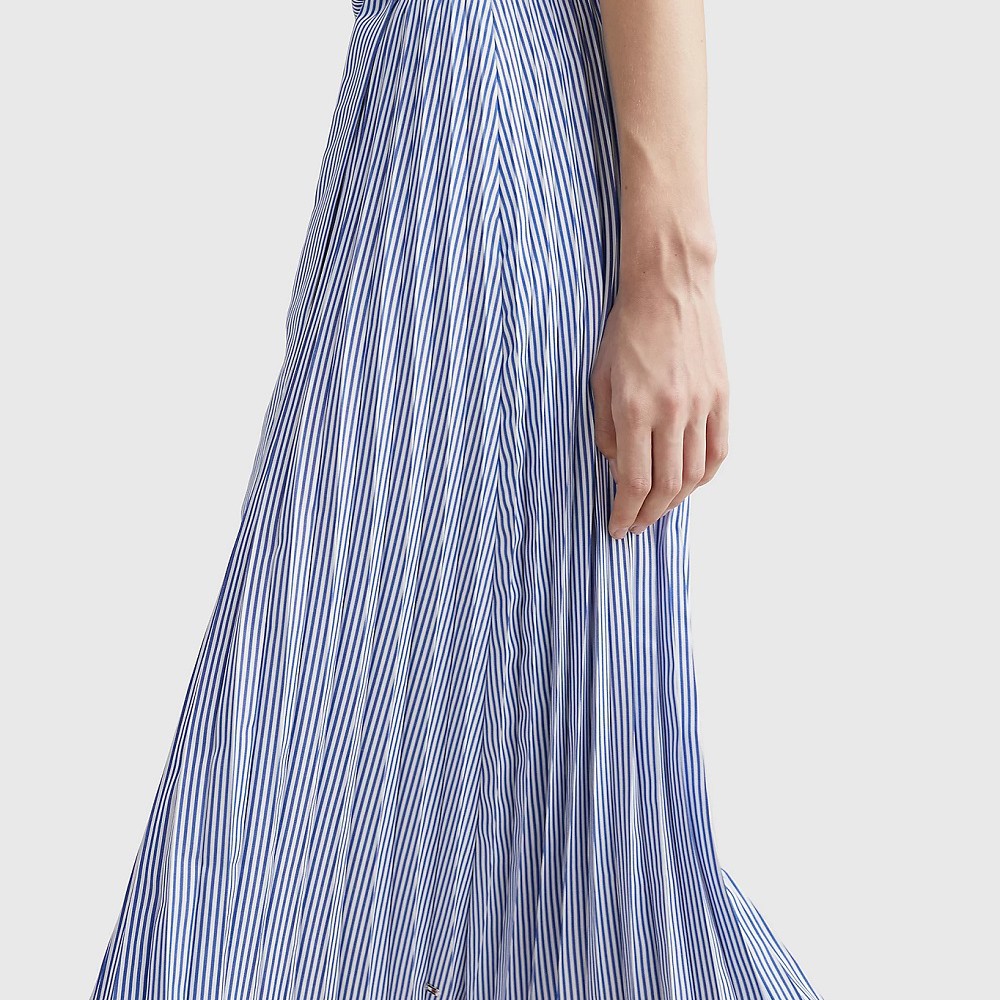 TOMMY HILFIGER Midi suknelė moterims, Mėlyna, Pleated ithaka midi skirt 4