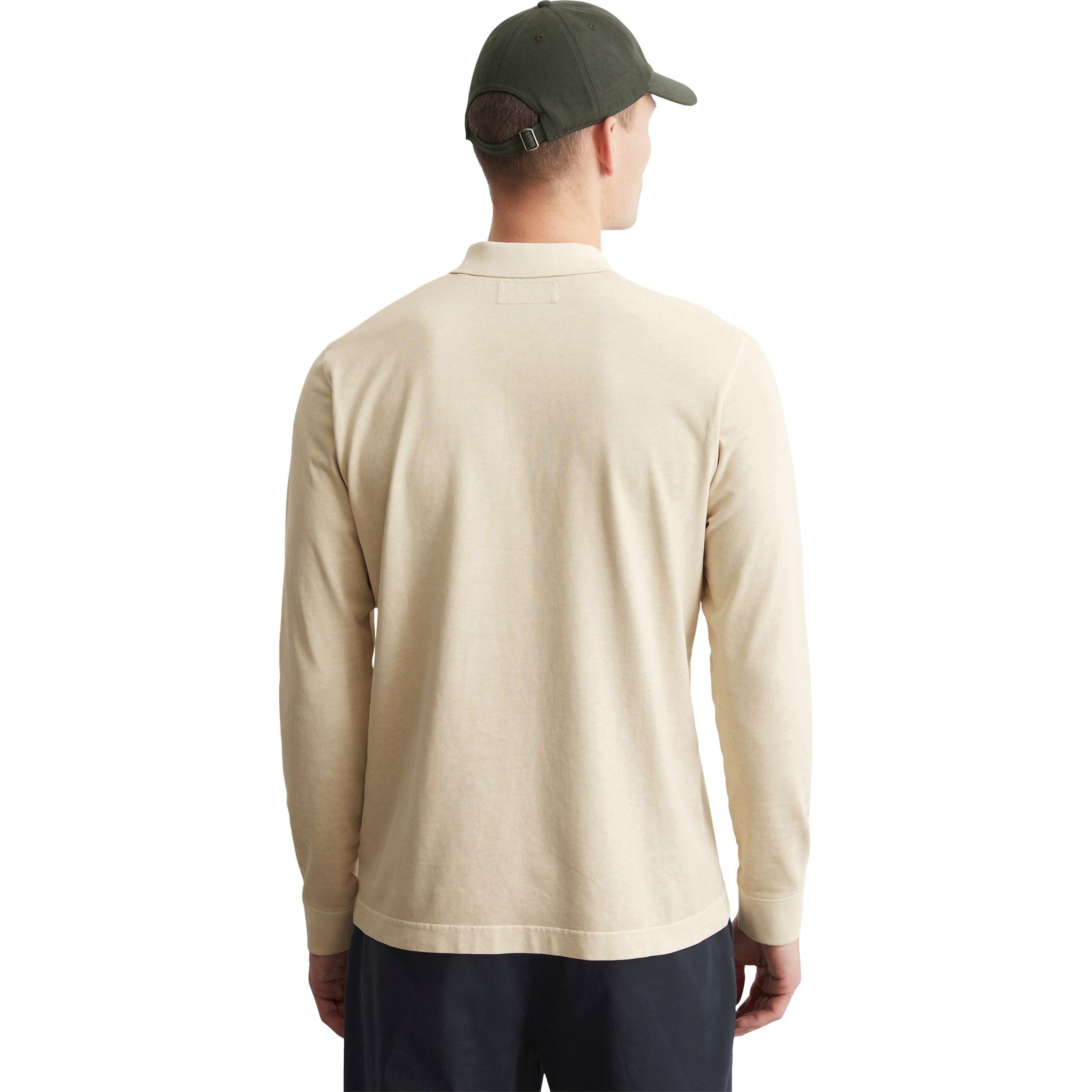 MARC O'POLO Polo marškiniai ilgos rank. vyrams, Smėlio, Polo long 520223655004 3