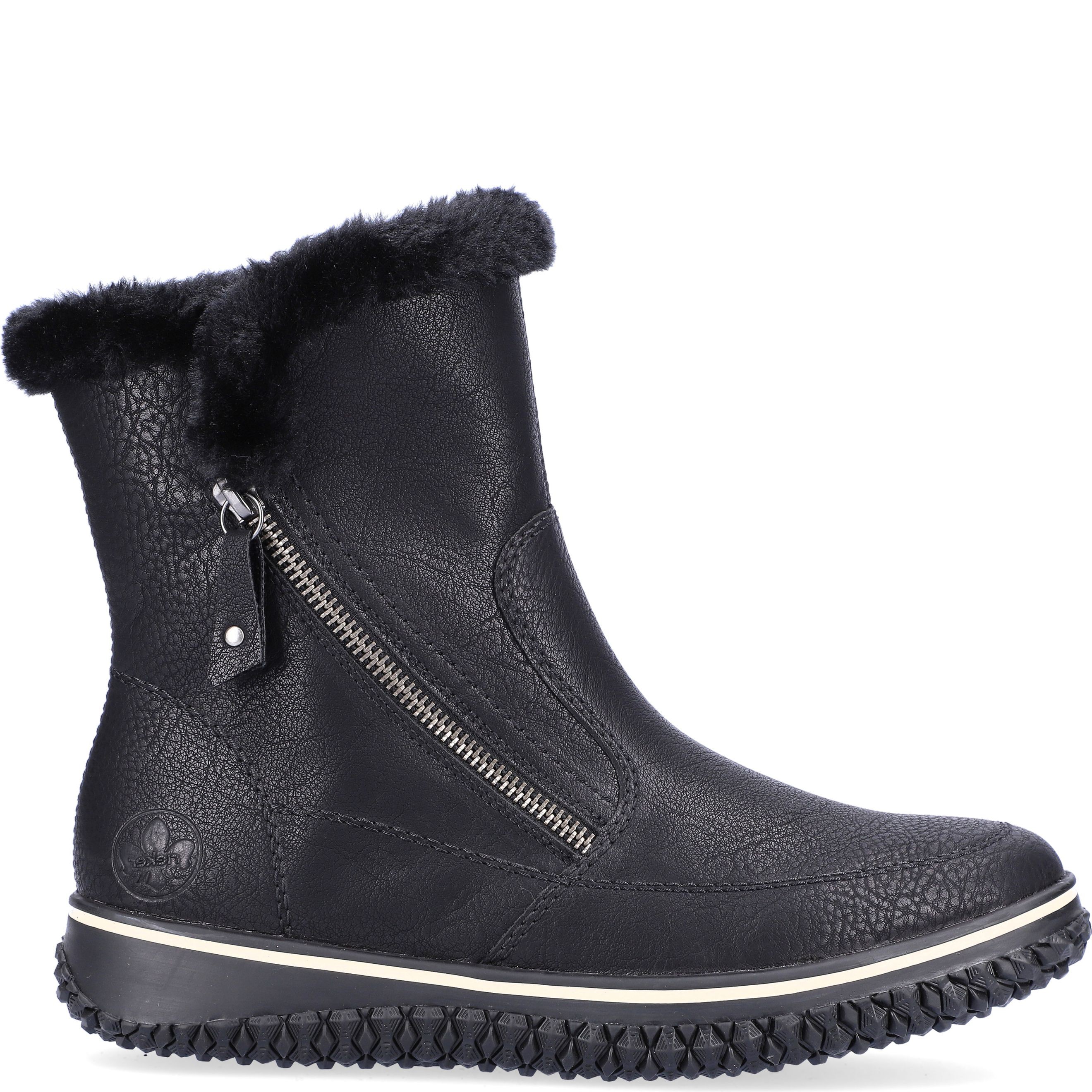 RIEKER Aulinukai moterims, Juoda, BOOTIES 2