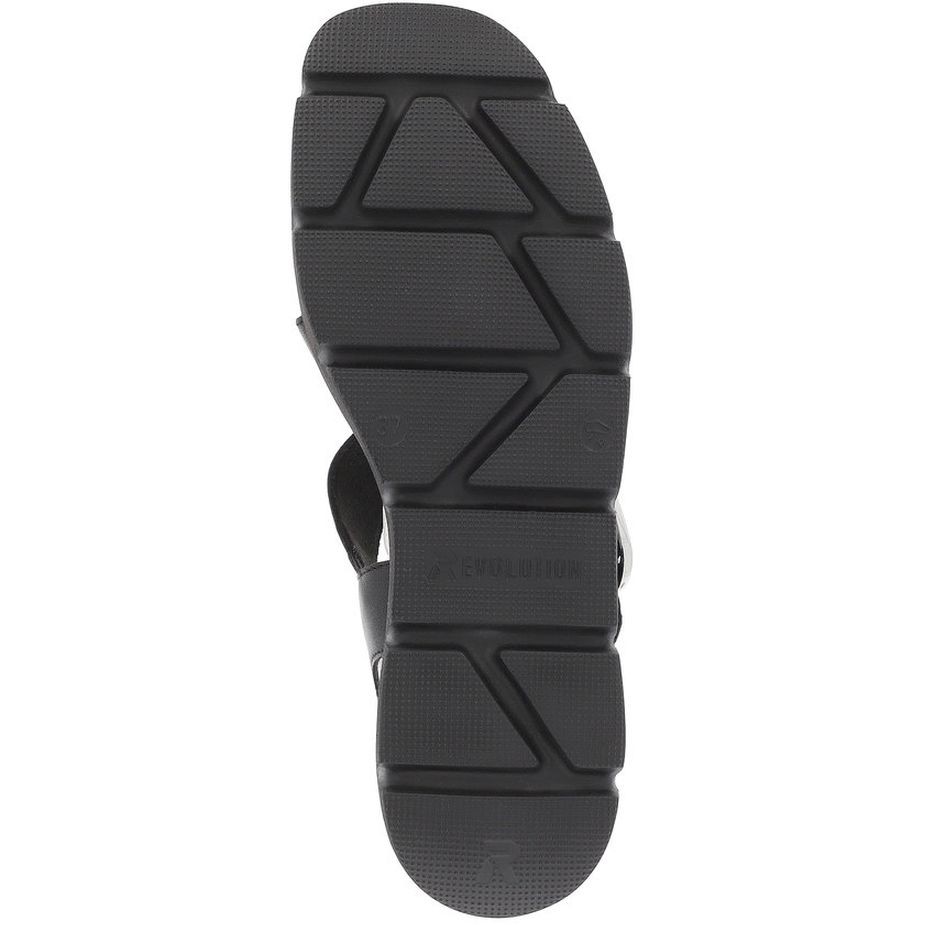 RIEKER Basutės moterims, Juoda, SANDALS 9