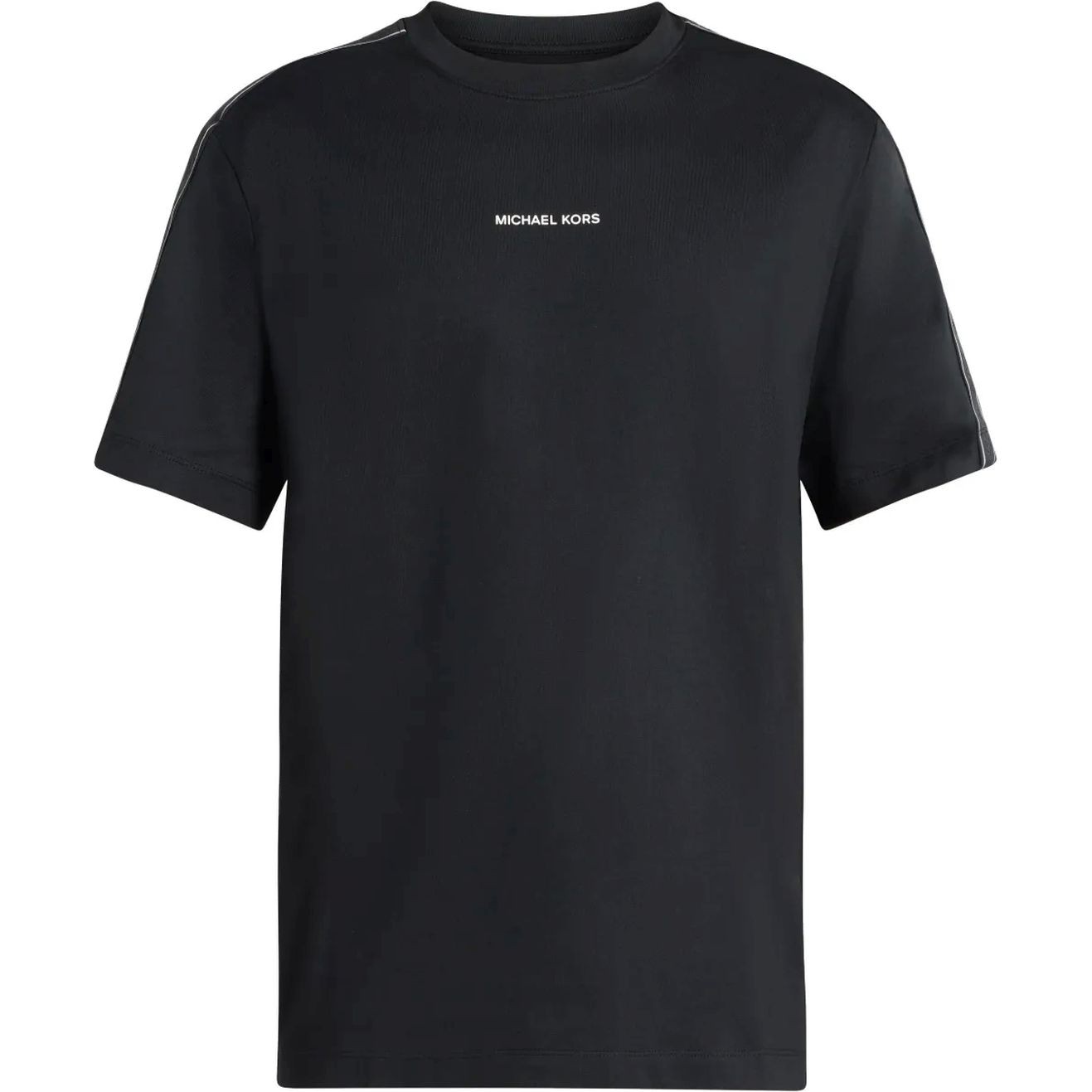 MICHAEL KORS Marškinėliai trump. rankovėmis vyrams, Juoda, Logo tape t-shirt