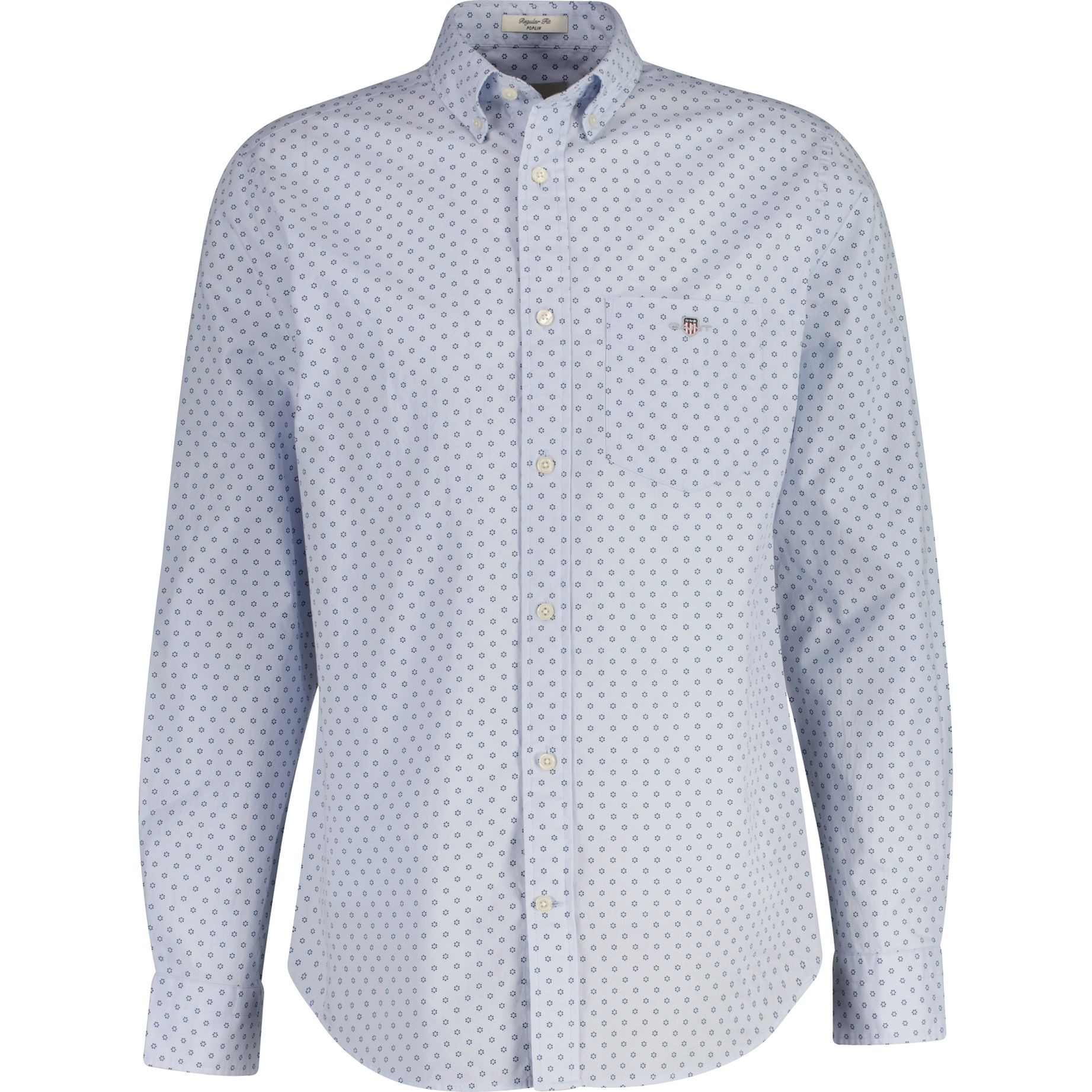 GANT Marškiniai ilgomis rankovėmis vyrams, Mėlyna, Reg micro print shirt 1
