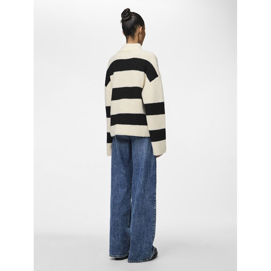 PIECES Megztinis su kaklu moterims, Marga, Nalini half zip knit 4