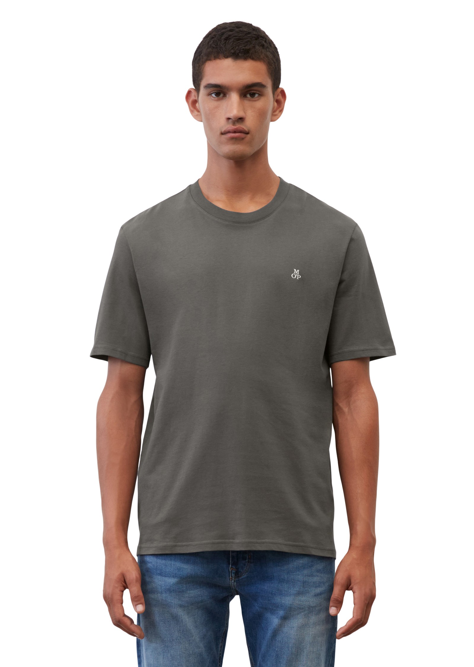 MARC O'POLO Marškinėliai trump. rankovėmis vyrams, Pilka, T-shirt 2