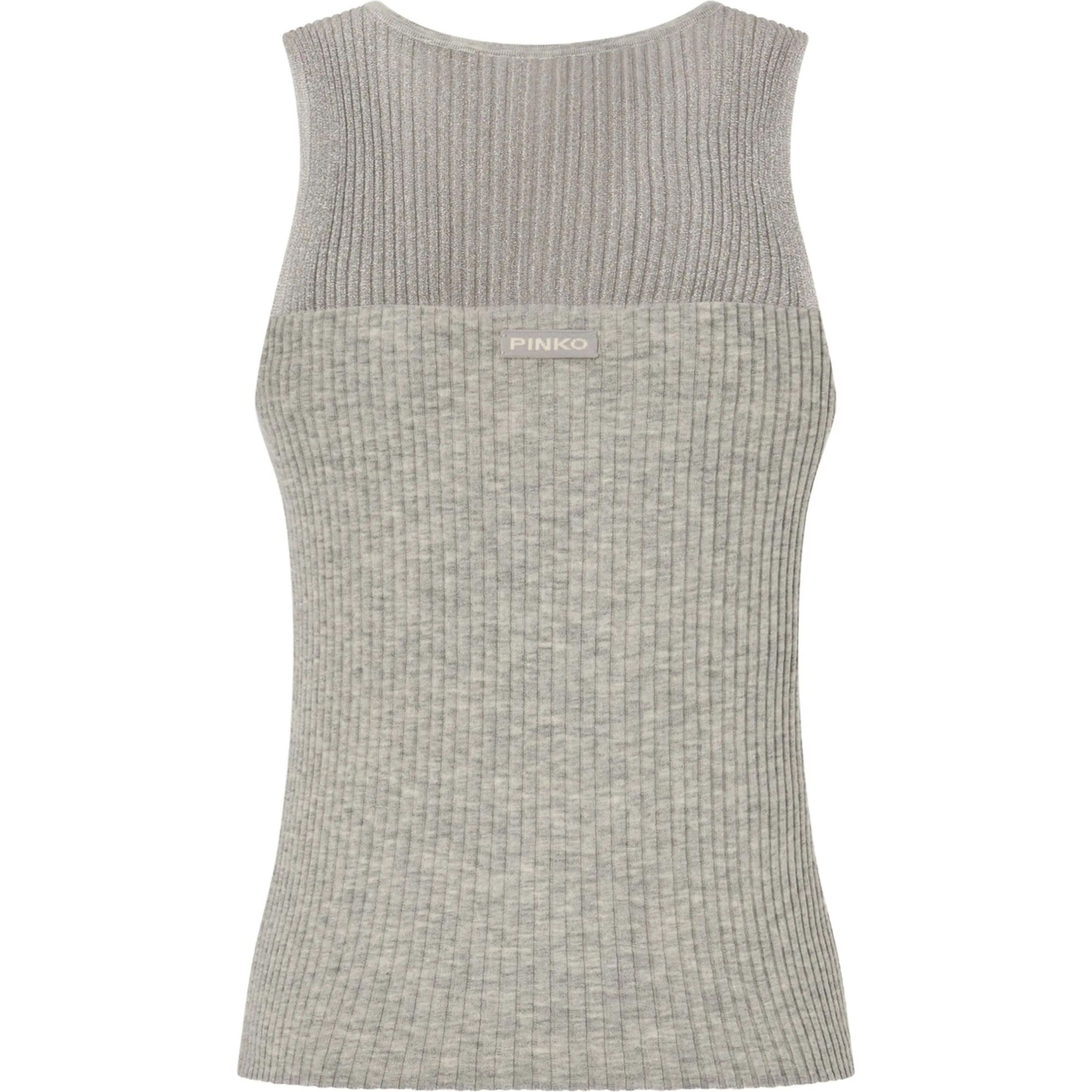 PINKO Marškiniai be rankovių moterims, Pilka, Shispare blouse 2