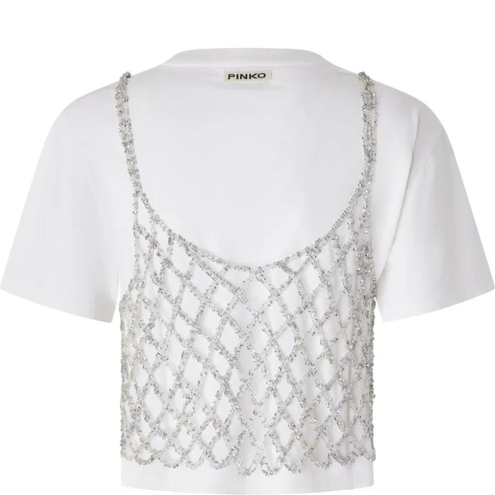 PINKO Trumpinti marškinėliai moterims, Balta, Various cutted 2