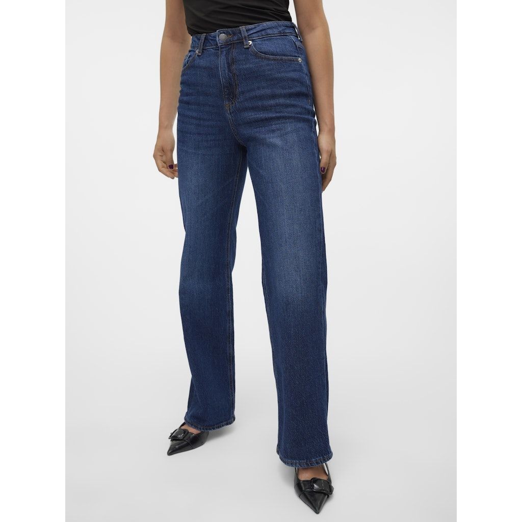 VERO MODA Platūs džinsai moterims, Mėlyna, Tessa wide jeans 4