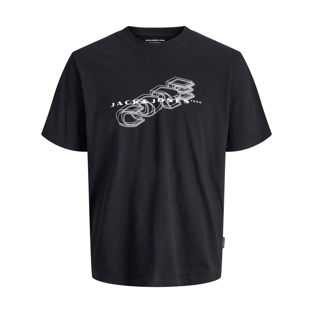 JACK & JONES Marškinėliai vyrams, Juoda, Fusion big branding tee