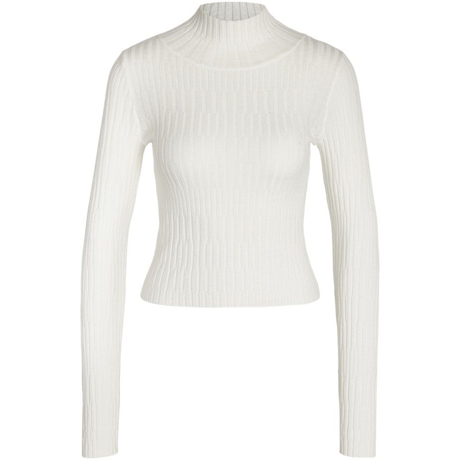 NOISY MAY Megztinis moterims, Balta, NMNANCY L/S HIGH NEC