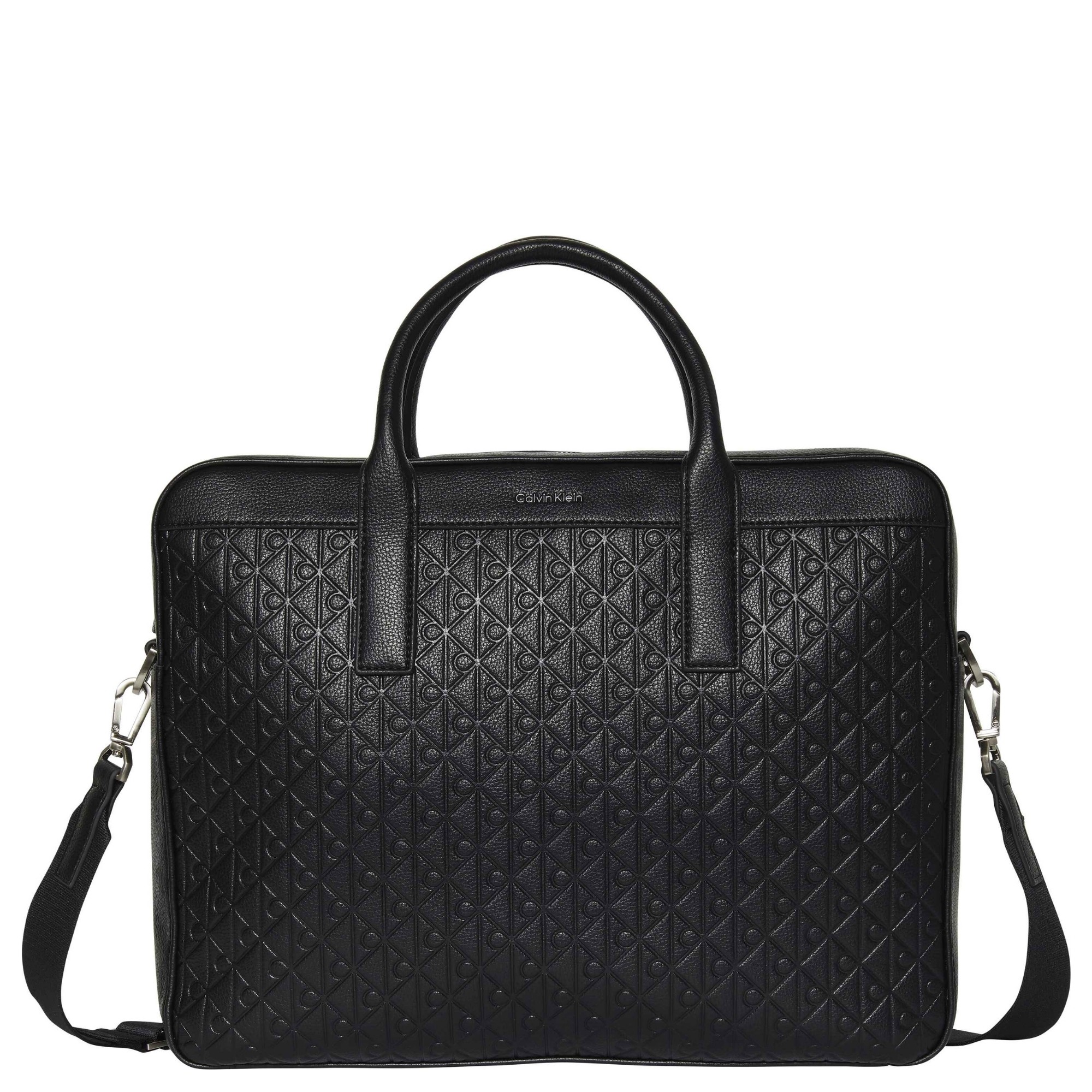 CALVIN KLEIN Dėklas kompiuteriui vyrams, Juoda, emblem emboss commuter 1