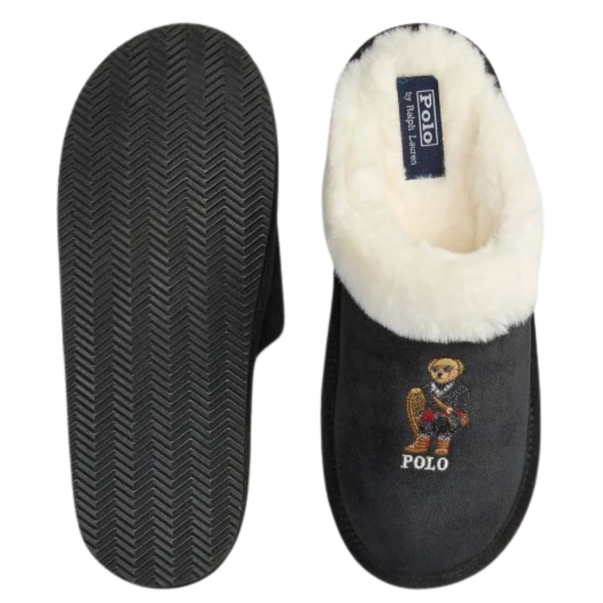 POLO RALPH LAUREN Šlepetės moterims, Juoda, Kaylgh scf b flats slipper 4