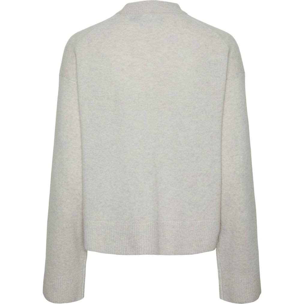 PIECES Megztinis moterims, Gray, Nalia o-neck wool knit 2