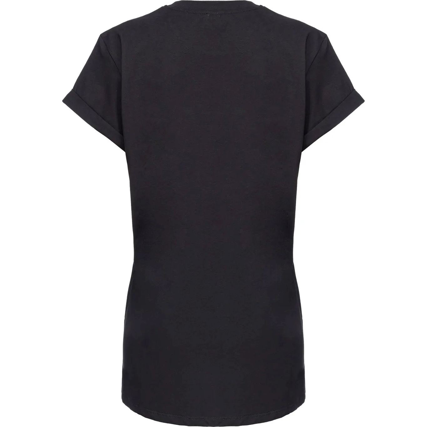 PINKO Marškinėliai trump. rankovėmis moterims, Juoda, Logo-embellished t-shirt 2