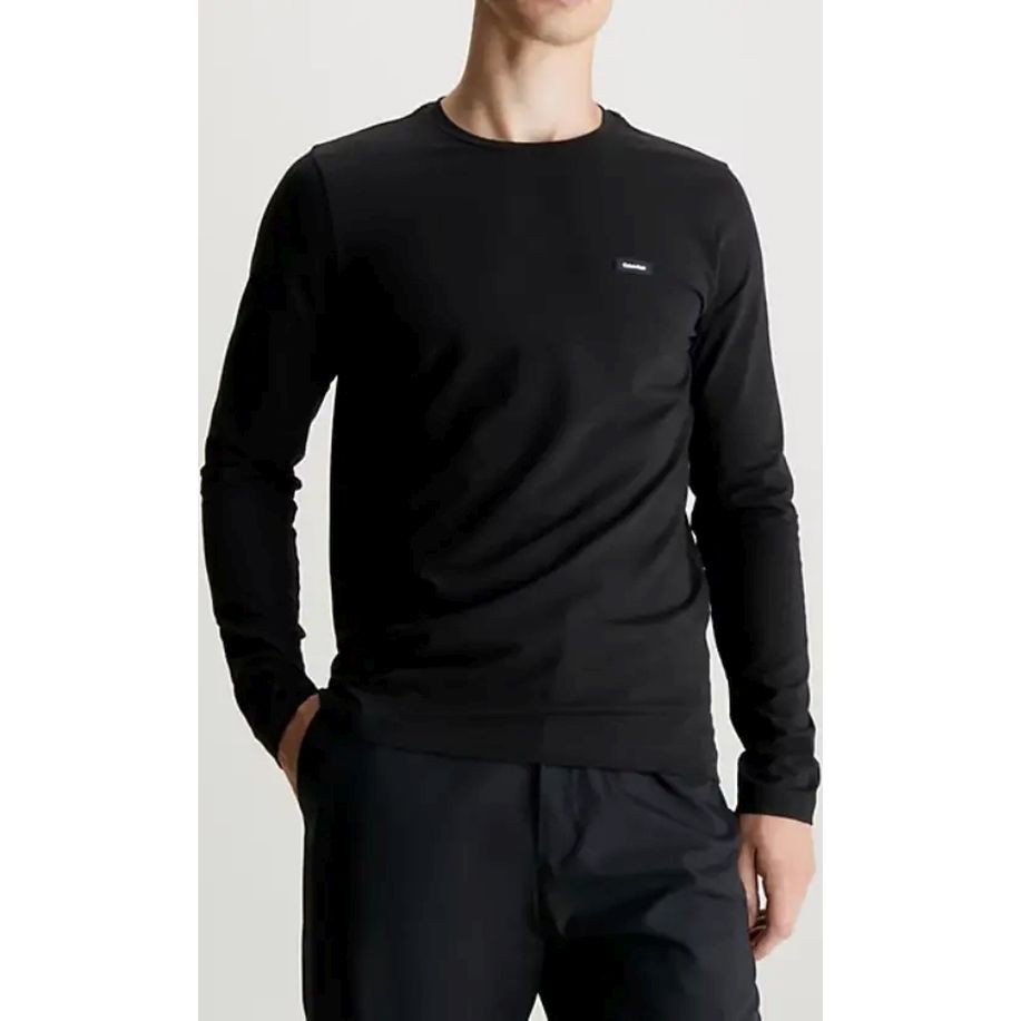 CALVIN KLEIN Marškinėliai ilgom. rankovėmis vyrams, Juoda, L/s t-shirt 2