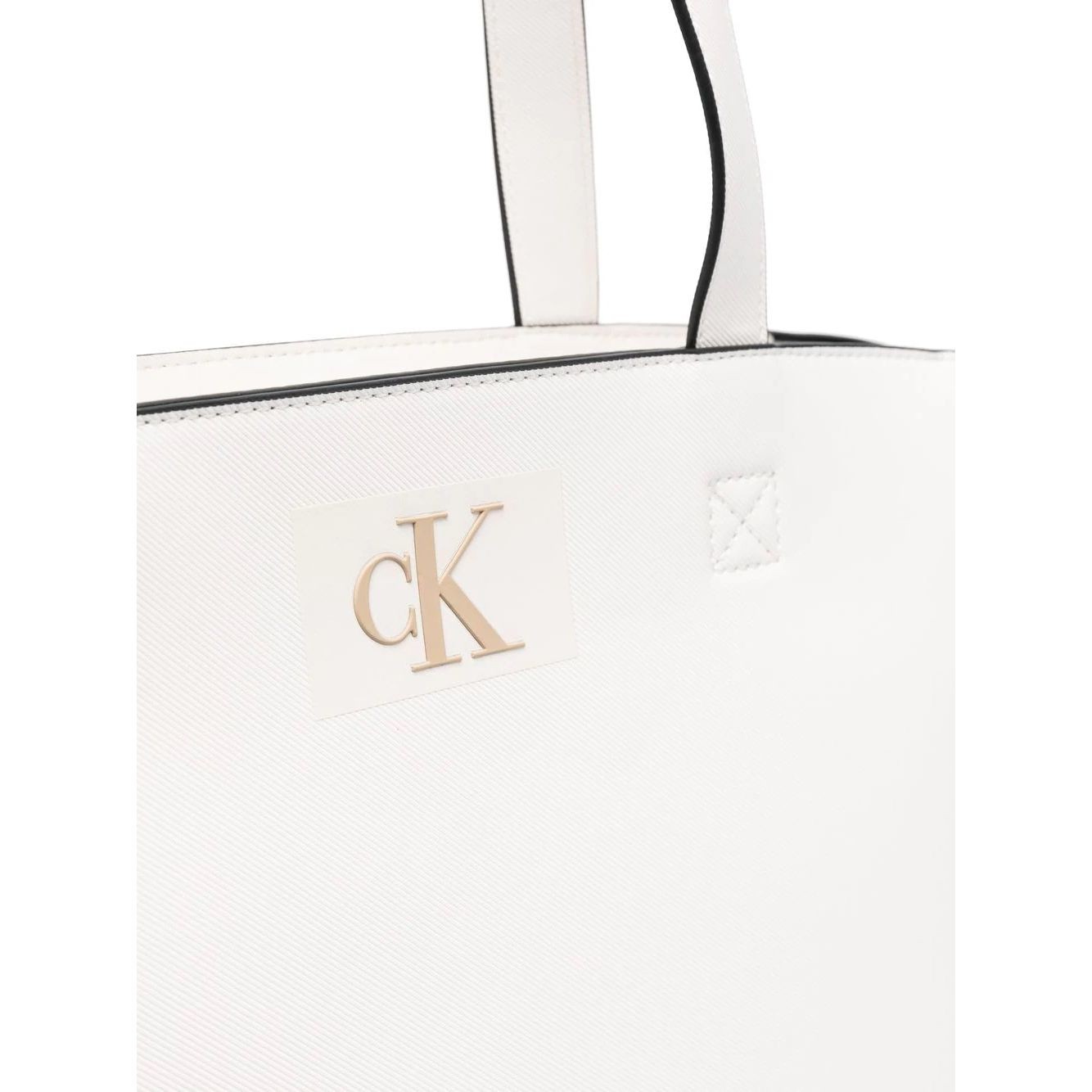 CALVIN KLEIN JEANS Pirkinių krepšys moterims, Smėlio, SCULPTED WING SHOPPER27 TWILL 3