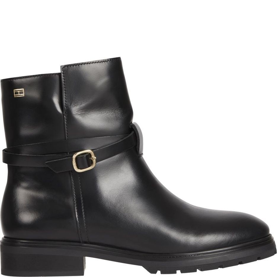 TOMMY HILFIGER Aulinukai moterims, Juoda, BELT LOW BOOT 1