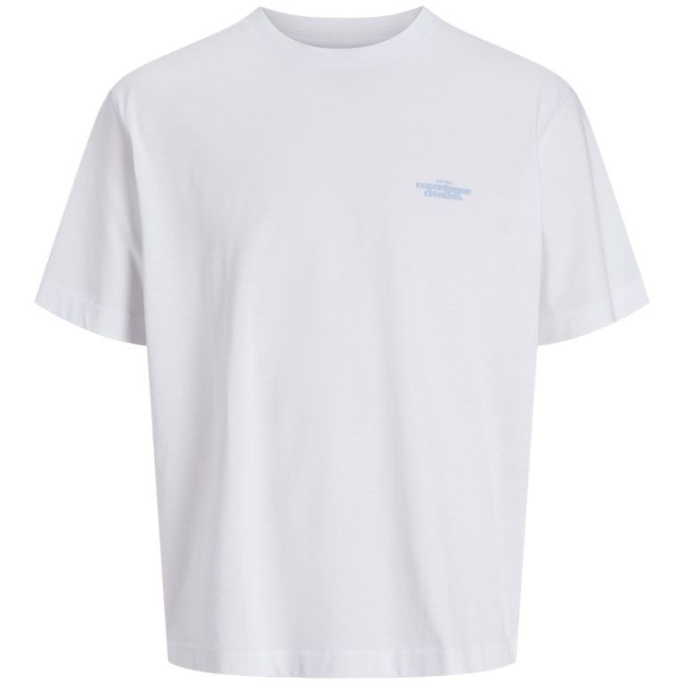 JACK & JONES Marškinėliai vyrams, Balta, Paros abstract tee 1