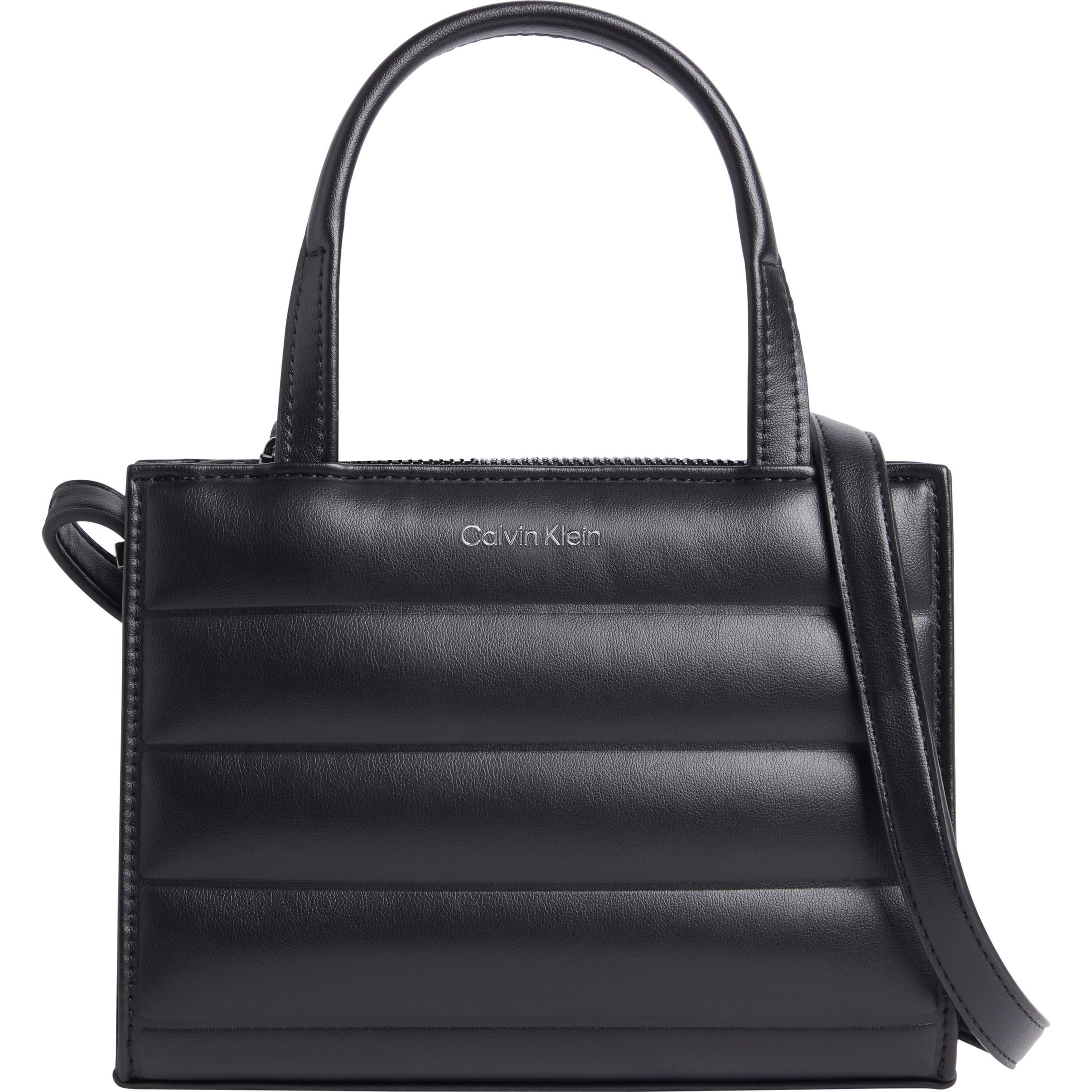 CALVIN KLEIN Rankinė per petį moterims, Juoda, Line quilt mini tote 1