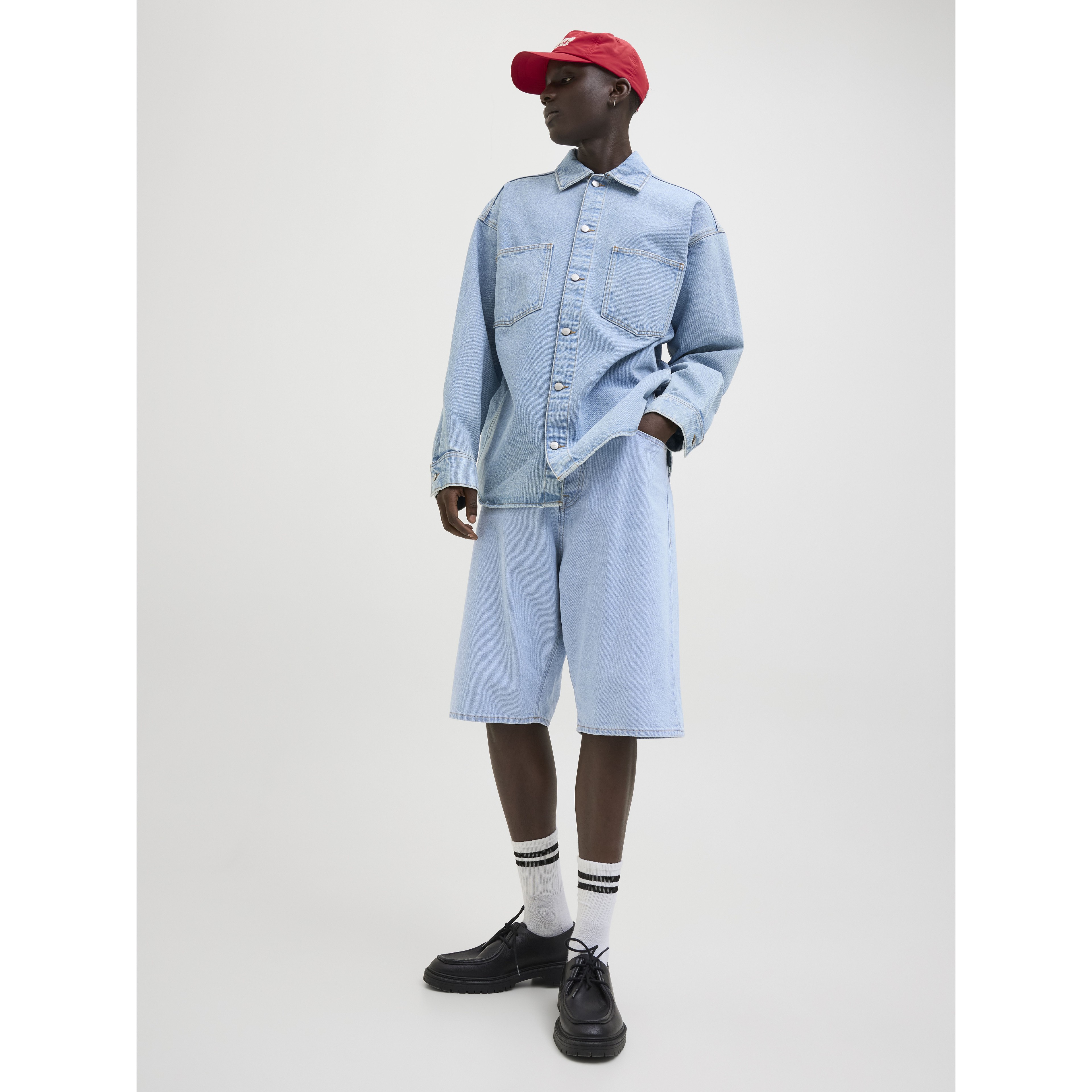 JACK & JONES Šortai vyrams, Mėlyna, Ron shorts 8