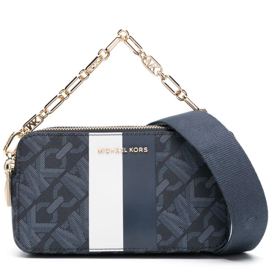 MICHAEL KORS Rankinė per petį moterims, Mėlyna, Sm dbl zp camra chn xbody 1
