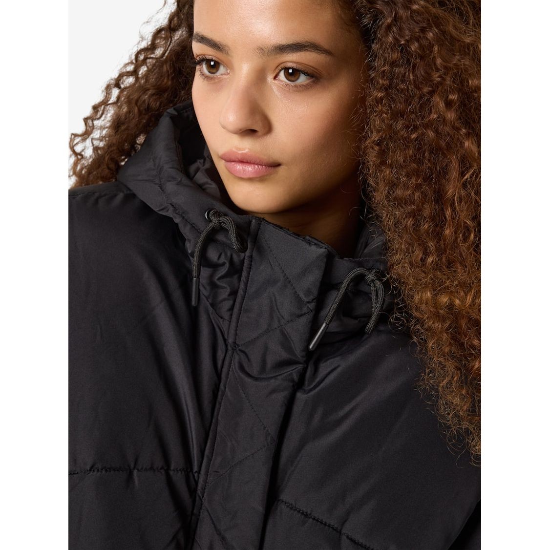 NOISY MAY Pūkinis paltas moterims, Juoda, Tenna long jacket 6