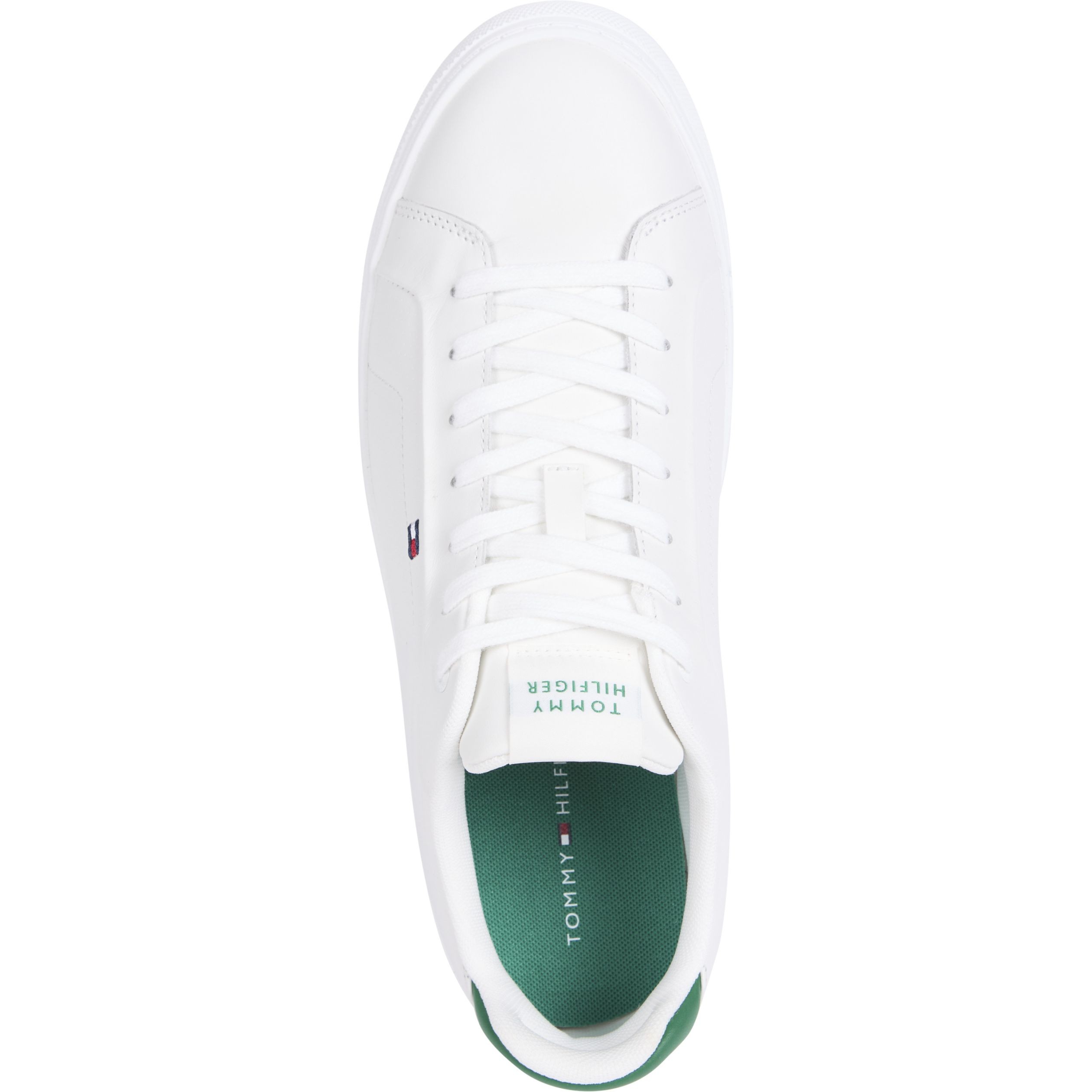 TOMMY HILFIGER Laisvalaikio bateliai vyrams, Balta, Icon court pinperf sneaker 3